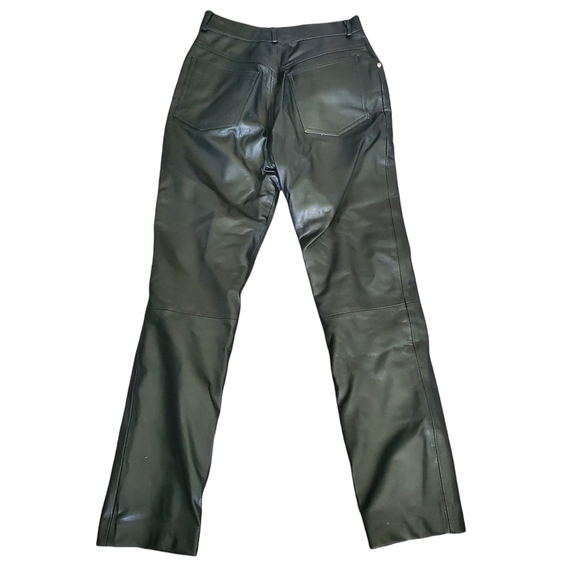 RedHead Black Faux Leather Straight Jeans Size 8 - Picture 2 of 7